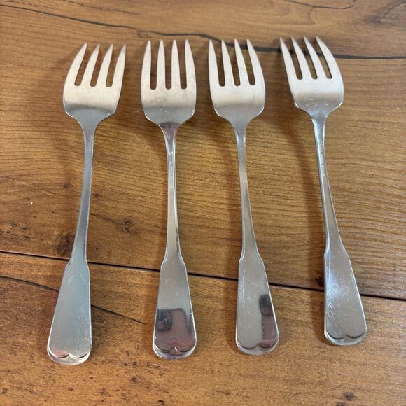 4~Oneida American Colonial Salad Dessert Forks 6.5" Cube Box Heirloom Stainless - Picture 3 of 4